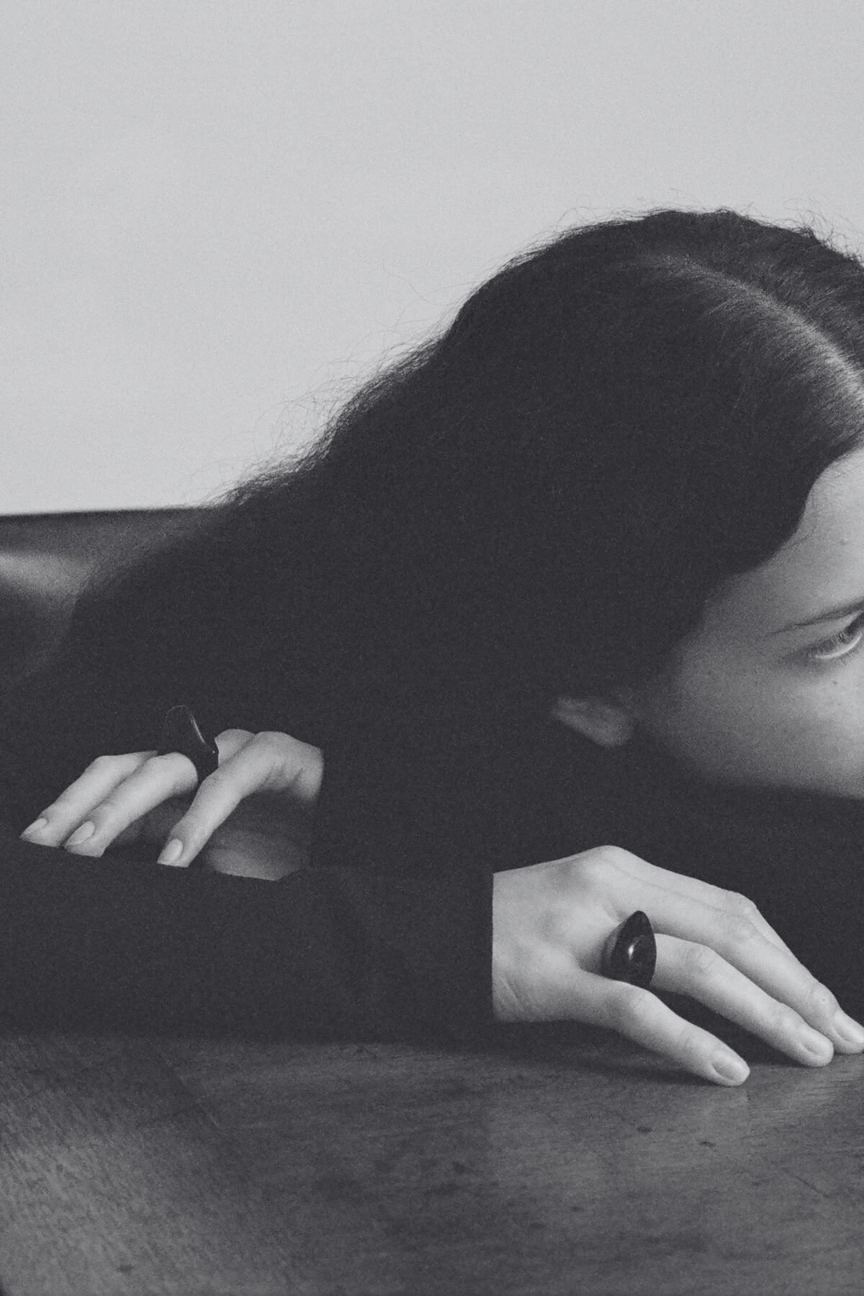 Black-and-white editorial portrait from a Dispatch shoot